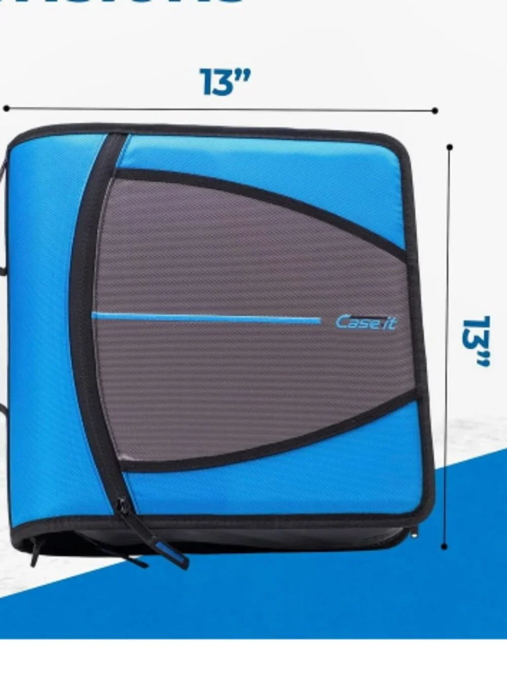 Case It The Mighty Zip Tab 3 Ring Binder 5 Pockets Expanding 3
